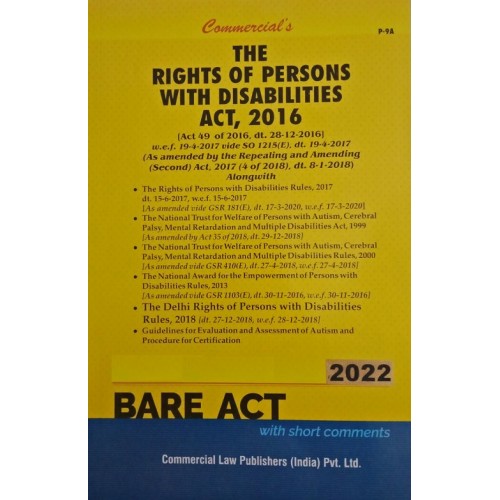 Commercial's The Rights of Persons with Disabilities Act, 2016 Bare Act 2022